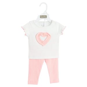 3-Piece Baby Clothing Set - Heart Applique