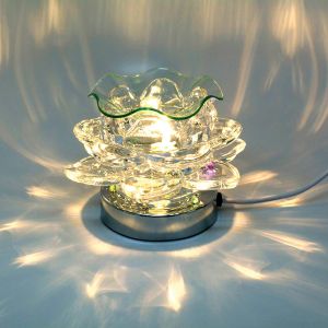 Electric Glass Oil and Tart Warmer - Clear Flower