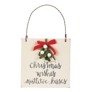 Christmas Wishes Mistletoe Kisses Ornament