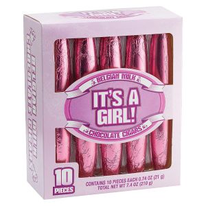 It's a Girl Chocolate Cigars - 10-Count Box