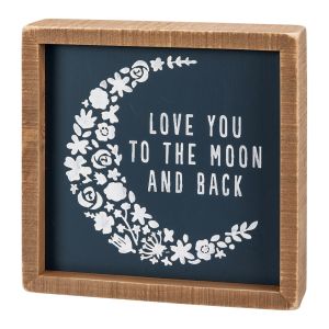 Box Sign - Love You to the Moon and Back