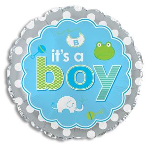 It's a Boy Baby Icons Foil Balloon - Bagged