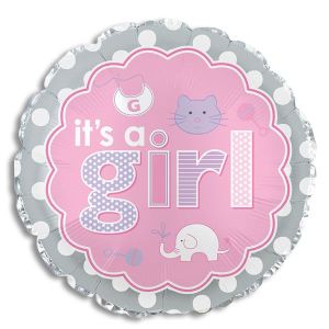 It's a Girl Baby Icons Foil Balloon