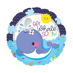 Get Whale Soon Ocean Scene Foil Balloon - Bagged