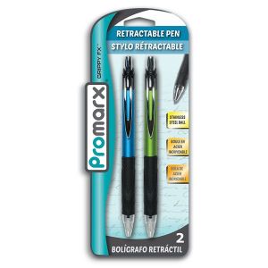 2-Pack Grippy Fx Premium Retractable Pens - Black