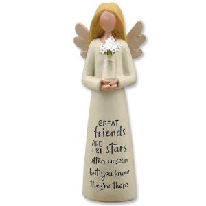 Friends Angel with Vase of Flowers