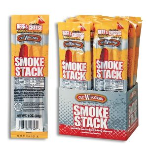 Old Wisconsin Smoke Stack Sticks - Beef Sausage and Cheddar Cheese