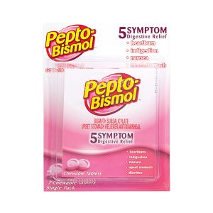 Pepto-Bismol Chewable Tablets Single Dose Individual Packets