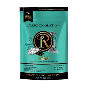 Ross Chocolate Minis - Sugar-Free Dark Chocolate Thins with Sea Salt