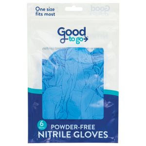 Good to Go Powder-Free Nitrile Gloves - 6-Pack