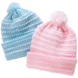 Popcorn Stitch Infant Caps