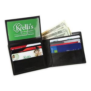 Black Leather Wallet with RFID Protection - Passcase