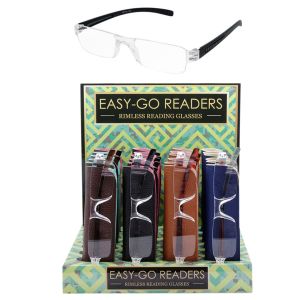 Men's Rimless Readers with Cases