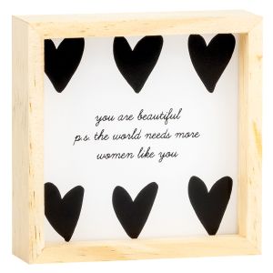 Pine Wood Box Sign - You Are Beautiful