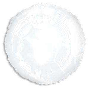 Solid Color Foil Balloon - White - Bagged