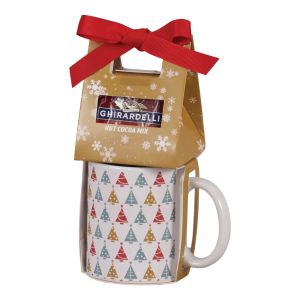 Ghirardelli Mug and Hot Cocoa Mix Set - Christmas Tree