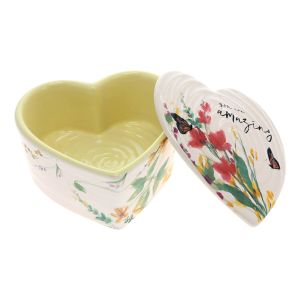 Heart-Shaped Ceramic Keepsake Box - You Are Amazing