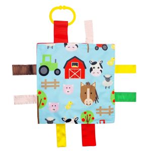 Baby Jack Learning Lovey Crinkle Tag Toy - Farm