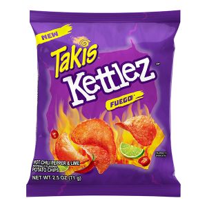 Takis Kettlez Potato Chips - Fuego Hot Chili Pepper and Lime - Extra Large Value Size