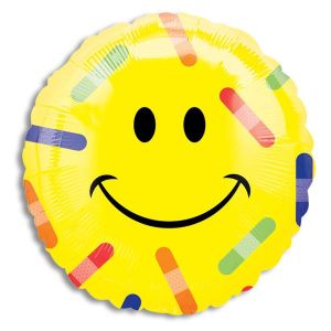 Smiley Face with Bandages Foil Balloon