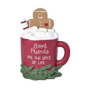 Gingerbread Cookie Mug Decor - Good Friends Are the Spice of Life