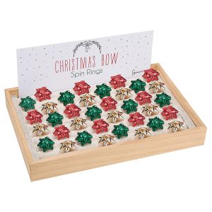 Christmas Bow Spin Rings