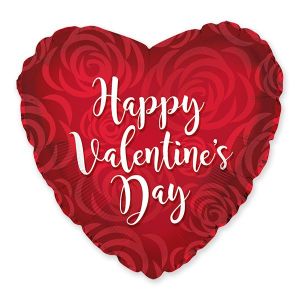 Happy Valentine's Day Rose Petal Foil Balloon