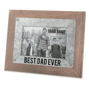 Wood and Metal Picture Frame - Best Dad Ever