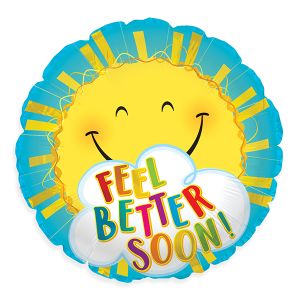 Feel Better Sun Foil Balloon - Bagged