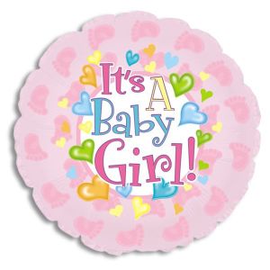 It's a Baby Girl Footsies Foil Balloon