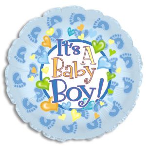 It's a Baby Boy Footsies Foil Balloon