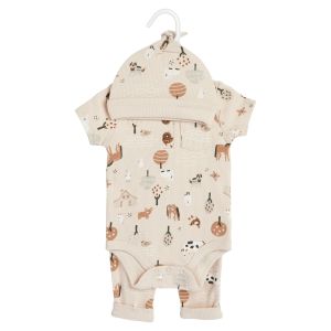 3-Piece Ribbed Cotton Baby Clothing Set