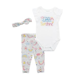3-Piece Baby Bodysuit Set - I'm A Little Sunshine
