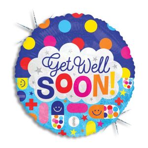 Get Well Soon Holographic Balloon