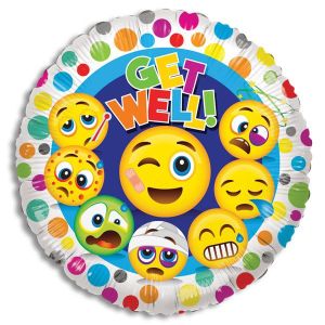 Get Well Emojis Foil Balloon - Bagged