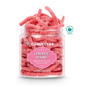 Candy Club Lemonade Straws Gummies - 5 Ounce Jar