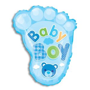 Baby Boy Foot Gellibean Balloon - Bagged
