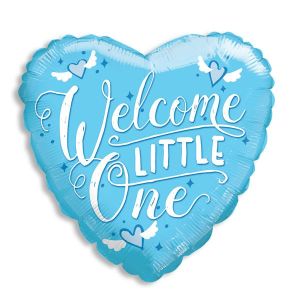 Welcome Little One Blue Foil Balloon