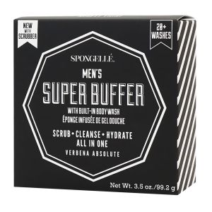 Spongelle Men's Super Buffer with Scrubber - Verbena Absolute