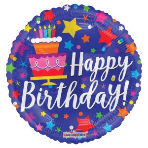 Happy Birthday Cake Foil Balloon