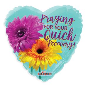 Praying for Your Quick Recovery Flowers Foil Balloon