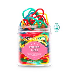 Candy Club Rainbow Laces - 5 Ounce Jar
