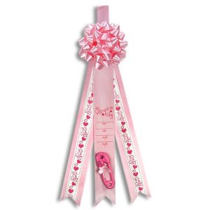 Baby Birth Announcement Ribbon - It's a Girl