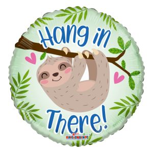 Hang in There Foil Balloon - Sloth - Bagged
