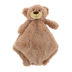 Animal Lovey Security Blanket with Rattle - Brown Bear