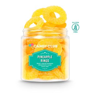 Candy Club Pineapple Rings Gummies - 7 Ounce Jar