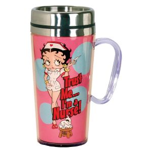 Insulated Coffee Travel Mug - Nurse Betty Boop