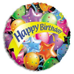 Festive Happy Birthday Foil Balloon