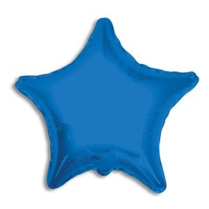 Solid Color Star Foil Balloon - Royal Blue - Bagged
