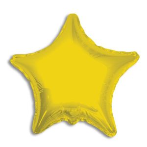 Solid Color Star Foil Balloon - Gold